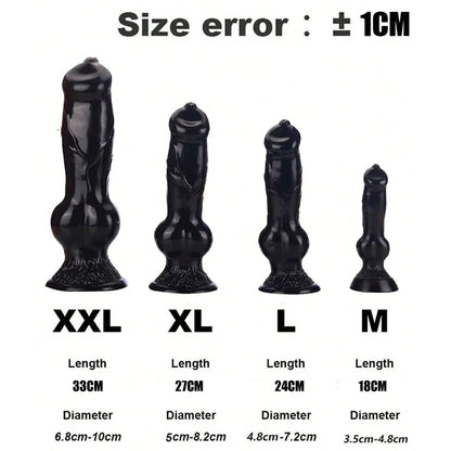 Realistic Huge Dog Dildo — Liquid Silicone 4 Sizes