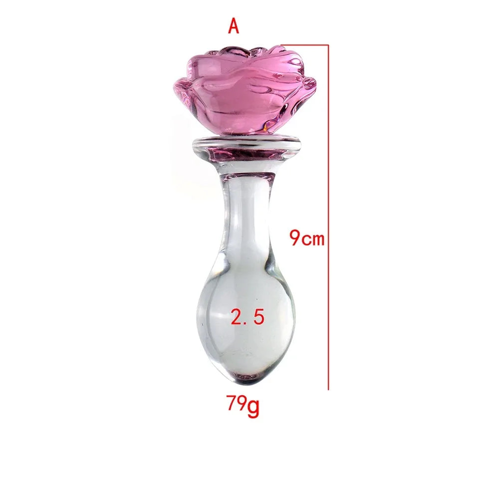 Rose Flower Luxury Glass plus Set