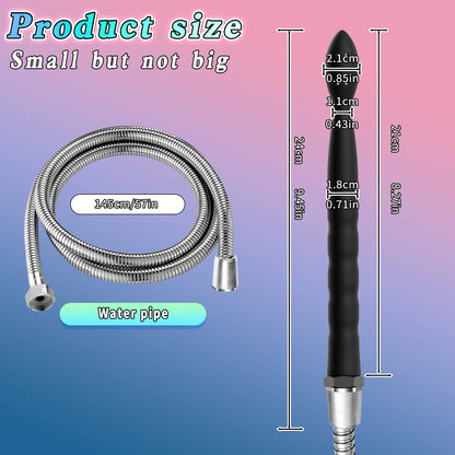 Soft Metal Hose Anal Intestinal Vaginal Cleaning Flushing Device Nozzle Enema Device Female Washing Device Sex Toy For Women Men