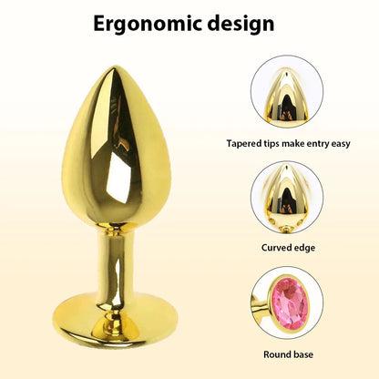 Gold-Plated Crystal Plug Set