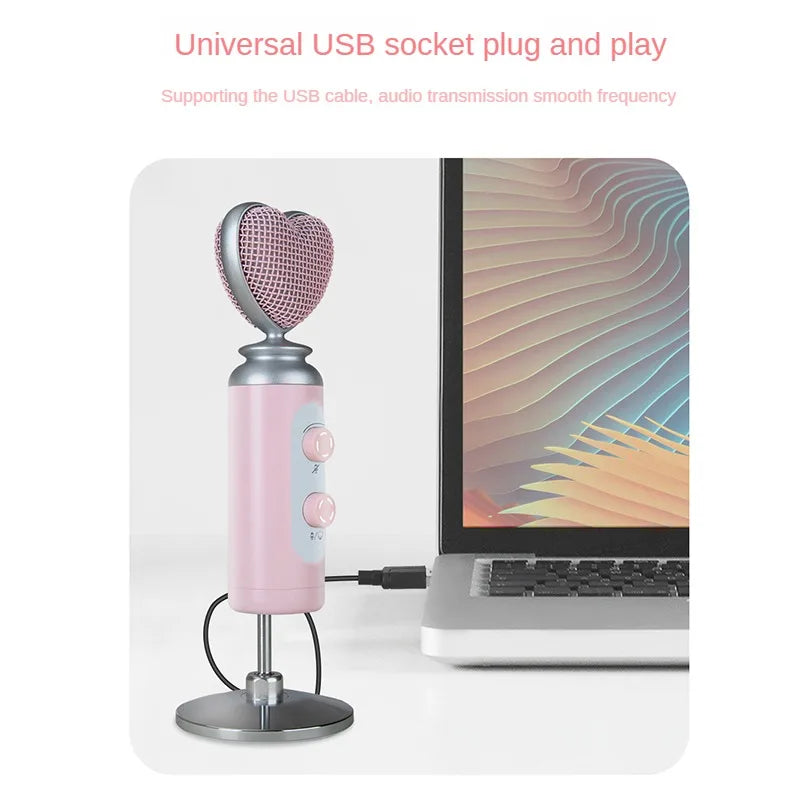 Pink Condenser Microphone