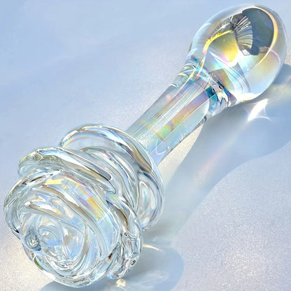 Premium Glass Rose Base Plug