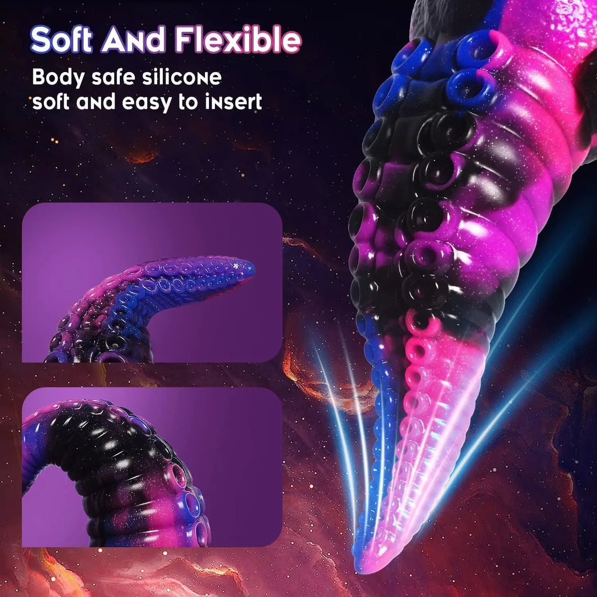 Huge Octopus Tentacle Fantasy Dildo — 4 Colours Suction