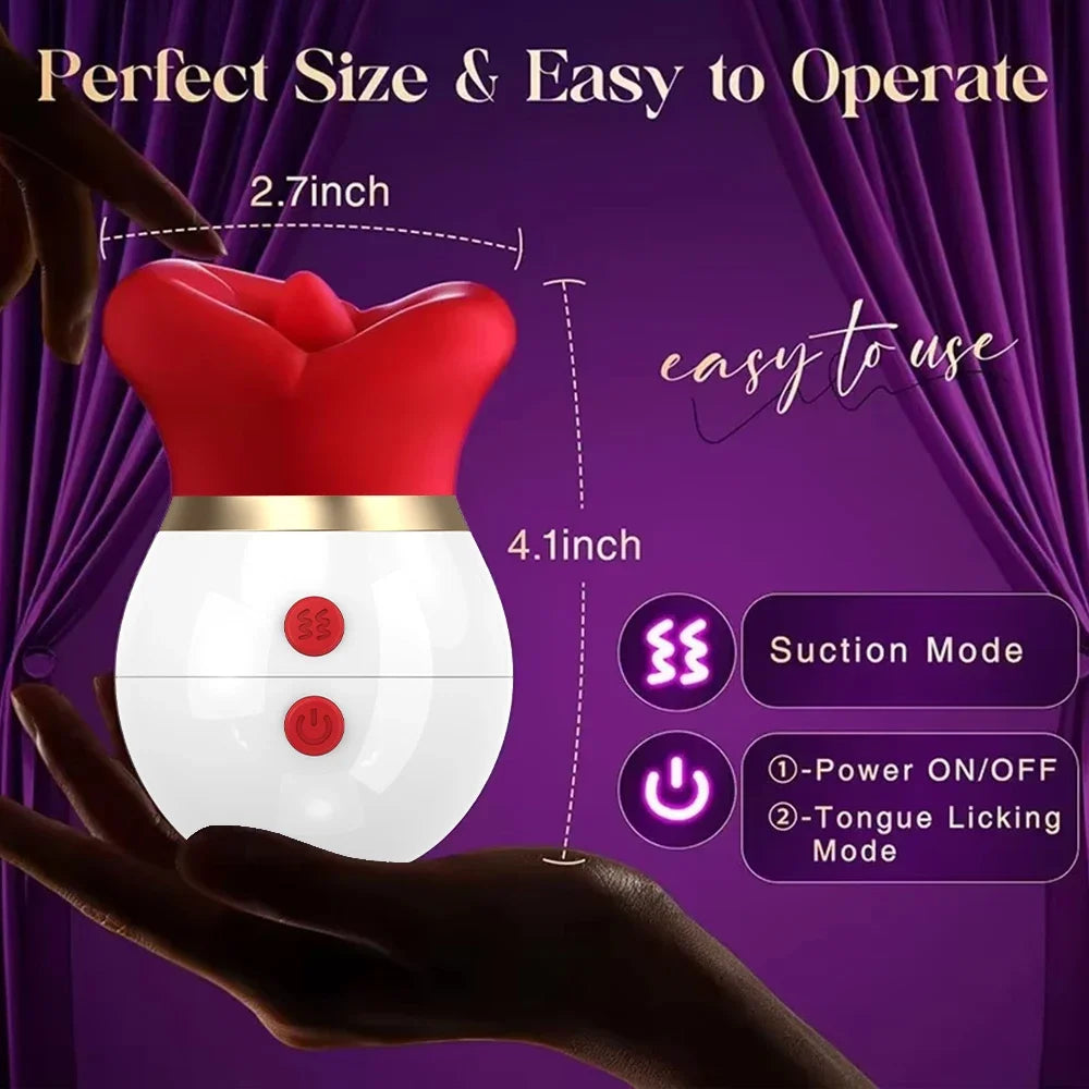 Rose Mouth-Shaped Vibrator Clitoral