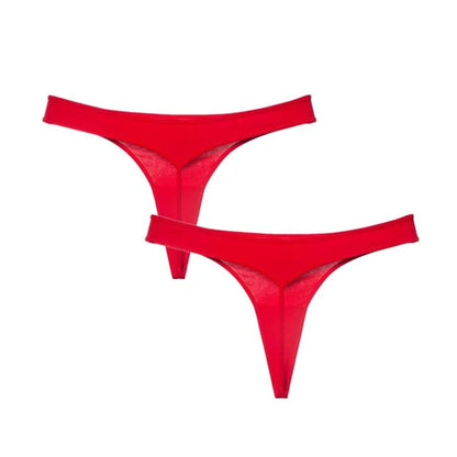 2 Pcs T-back Cotton Thong Underwear for Women Sports Ladies Seamless Panties Low Rise Solid Sexy Tanga