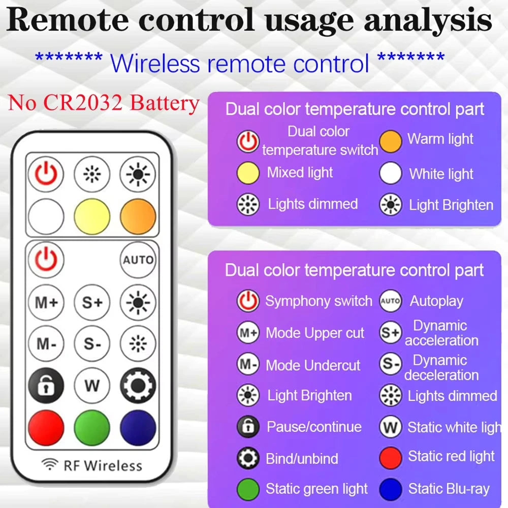 Remote Control LED Light Lamp Ring