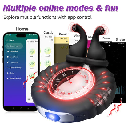Bluetooth App Penis Ring Vibrator — Remote Couples Play