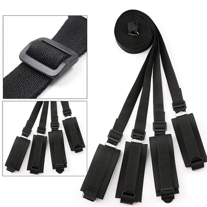 Bed Restraint Strap System with Wrist & Ankle Cuffs