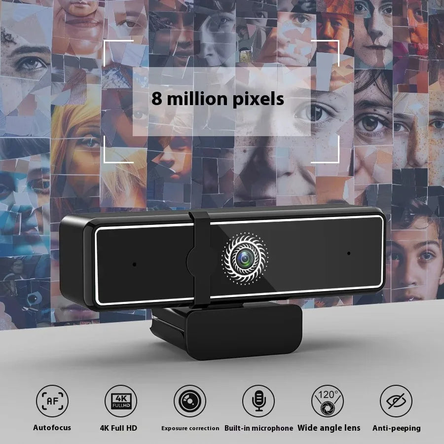 HD 4K Webcam with Autofocus