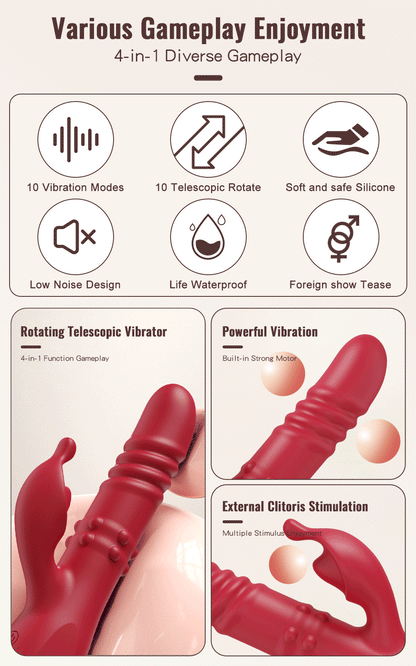 Remote Control Thrusting Dildo Vibrator