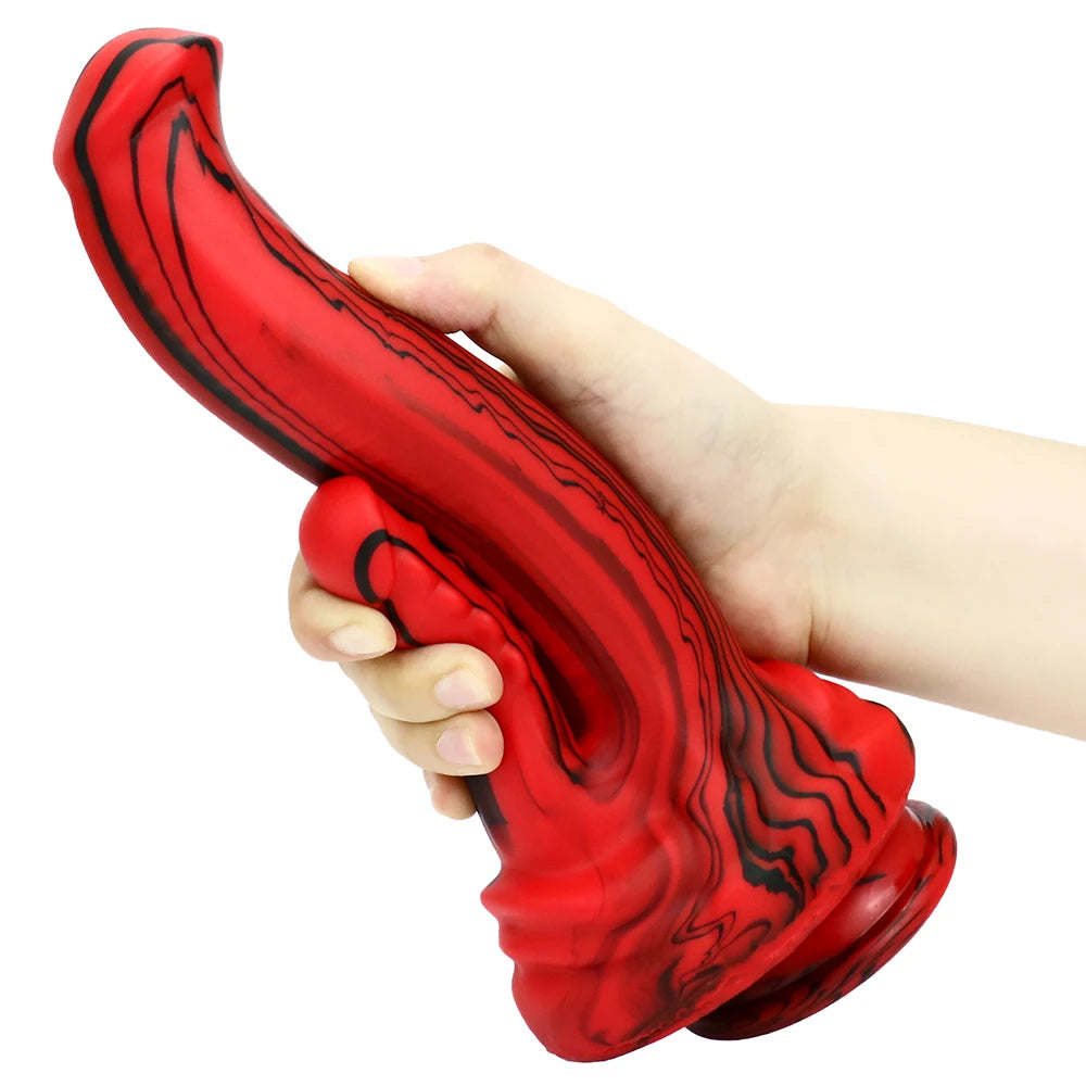 Double-Ended Silicone Dildo with Suction Cup Base