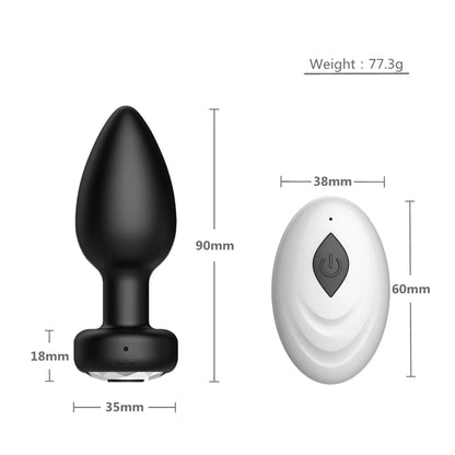 Remote Control Anal Vibrator — Wearable Silicone 3 Colours