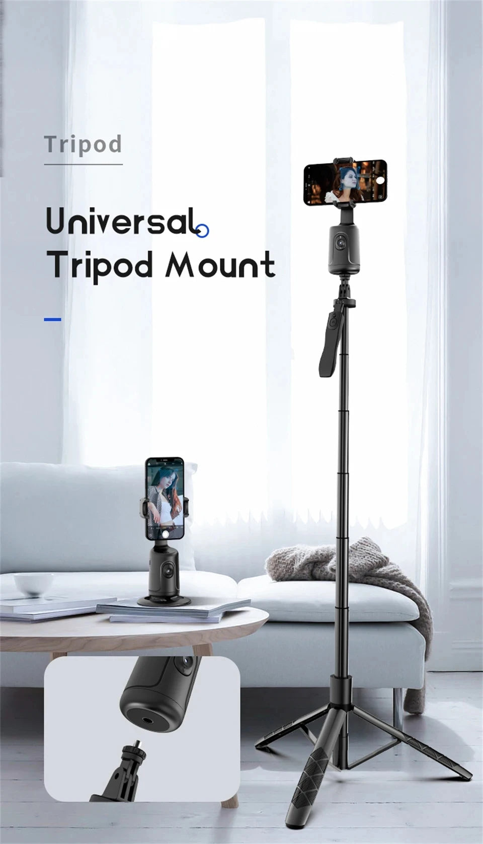 Smart AI Face Tracking 360 Rotation Gimbal