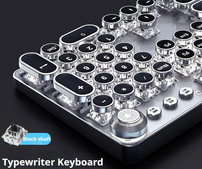 LED Backlit Typewriter Style keyboard