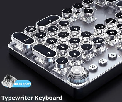 LED Backlit Typewriter Style keyboard
