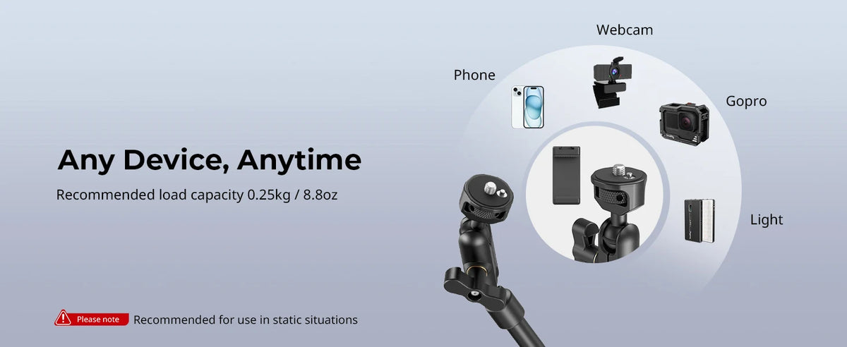 Vlogging Camera Arm With Clamp