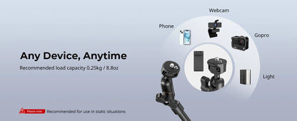 Vlogging Camera Arm With Clamp