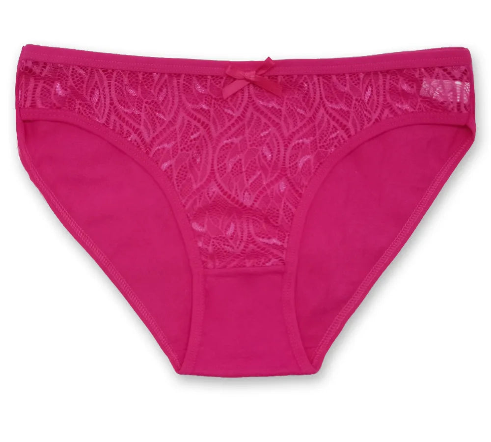 5 PCS/Set Hot Sale Sexy Lace Underwear Soft Underpants Ladies Panty Comfortable Women Cotton Panties 89319