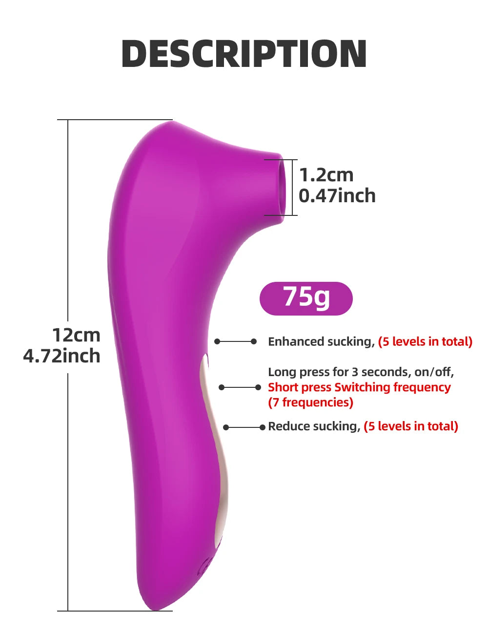 Mini Suction Vibrator — 7-Mode Clitoral and Nipple