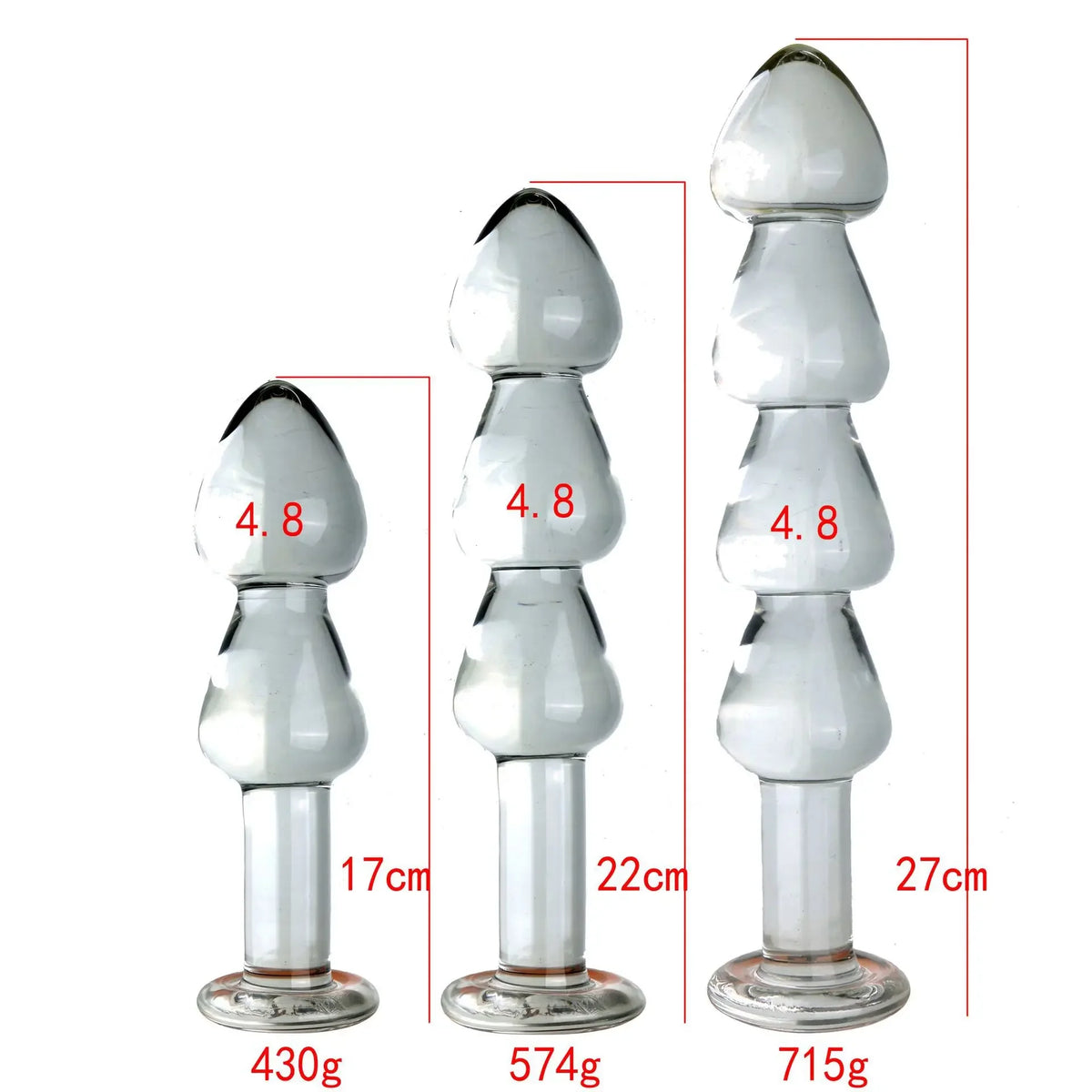 Non-Porous Glass Butt Plug