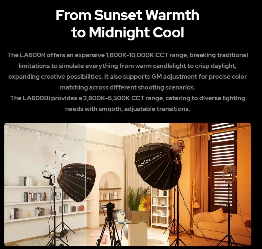 Adjustable Temperature Studio LED Light