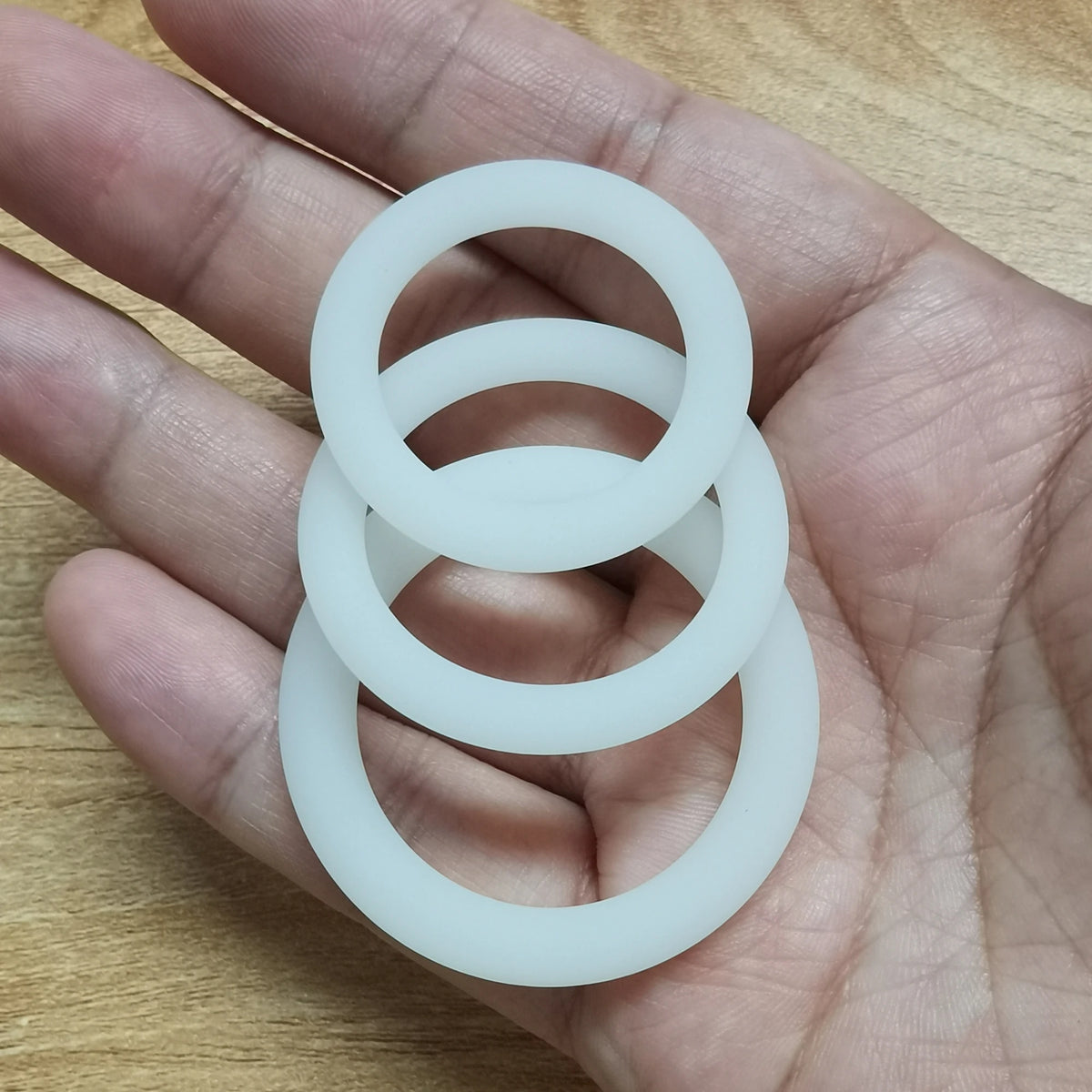 Cock Rings 3PCS Flash In The Night Lock Durable Silicone Penis Ring Sex Toys for Men Male Delay Ejaculation Scrotum Lock Ring