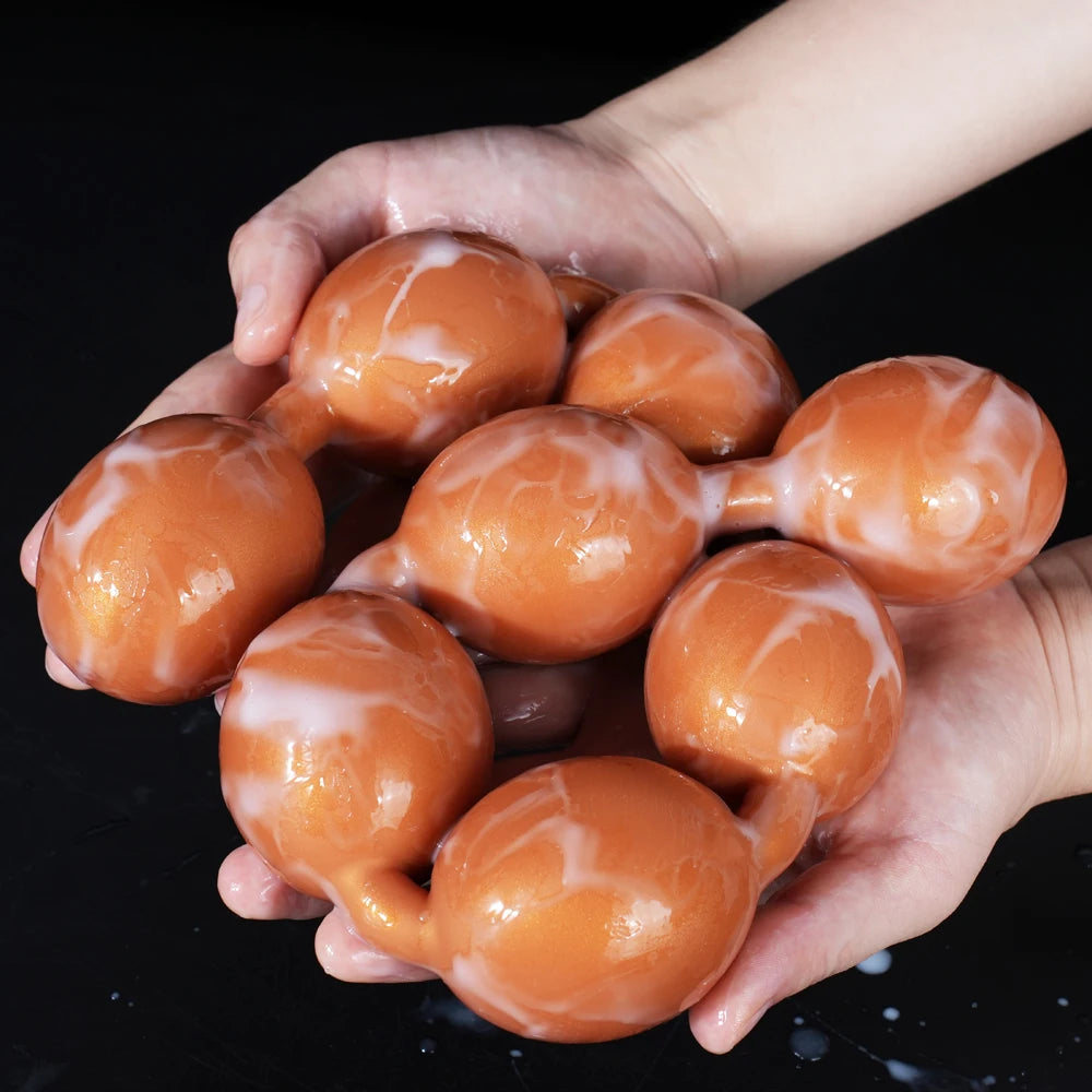 Extra-Long Soft Silicone Beaded Plug