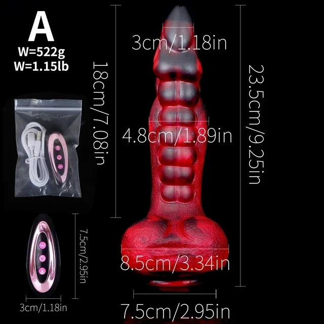 Heating Alien Monster Vibrator — Warming Liquid Silicone