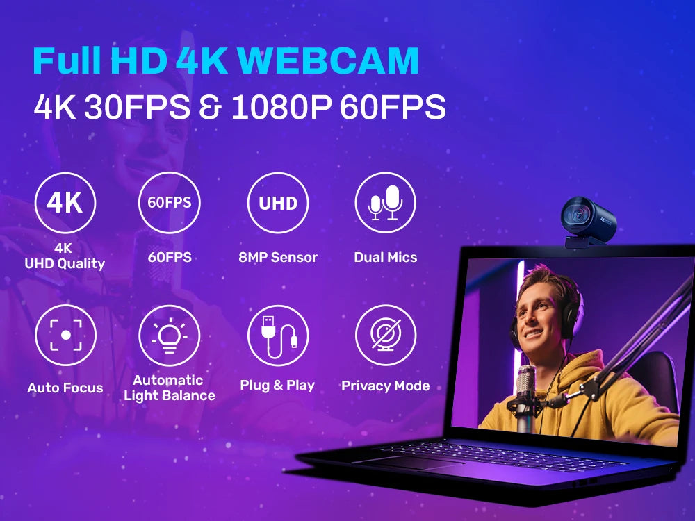 4K Ultra HD Streaming Webcam
