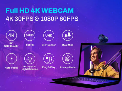 4K Ultra HD Streaming Webcam