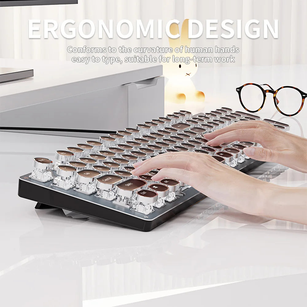 LED Backlit Typewriter Style keyboard