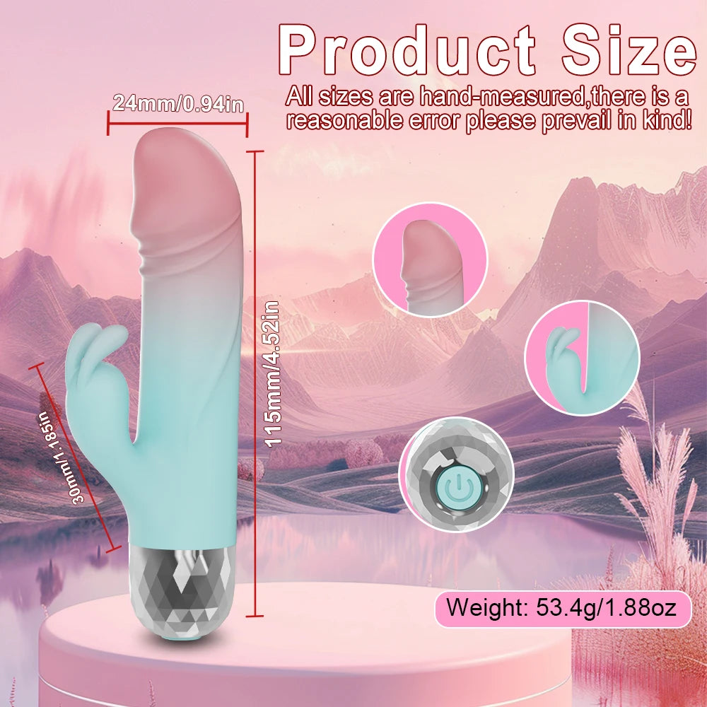 G-Spot Clitoral Rabbit Vibrator — Dual Stimulation Silicone