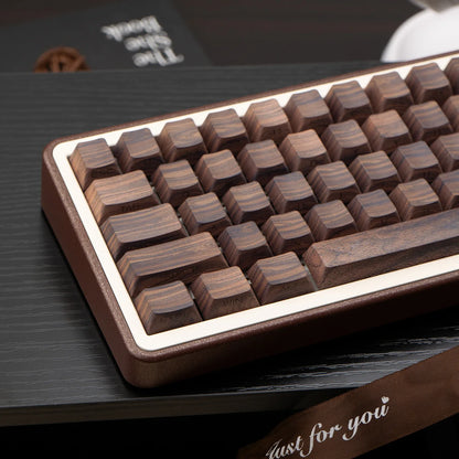 Stylish Wood Grain Mechanical Keycaps