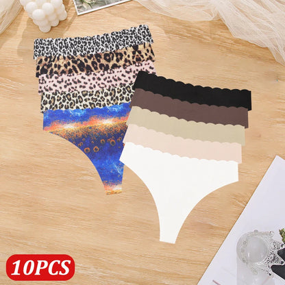 Solid Color Seamless Low Waist Soft Panties