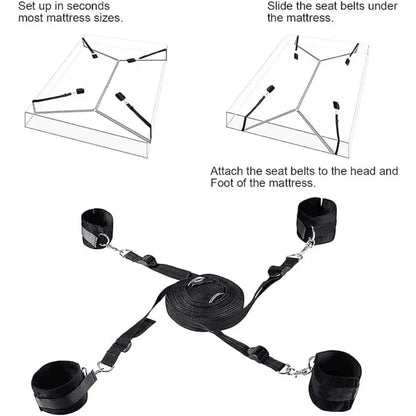 Bedroom Restraint Set – Cuffs & Straps Collection C