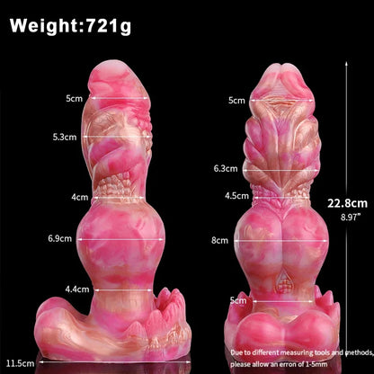 Knotted Wolf Fantasy Dildo — Suction Cup 2 Sizes
