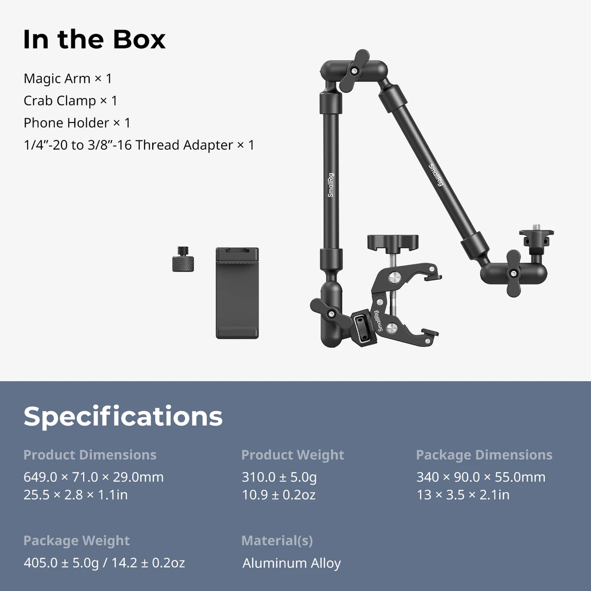 Vlogging Camera Arm With Clamp