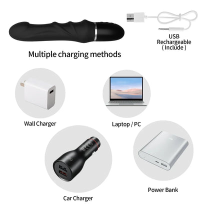 10-Mode Dual Stimulation Silicone Vibrator