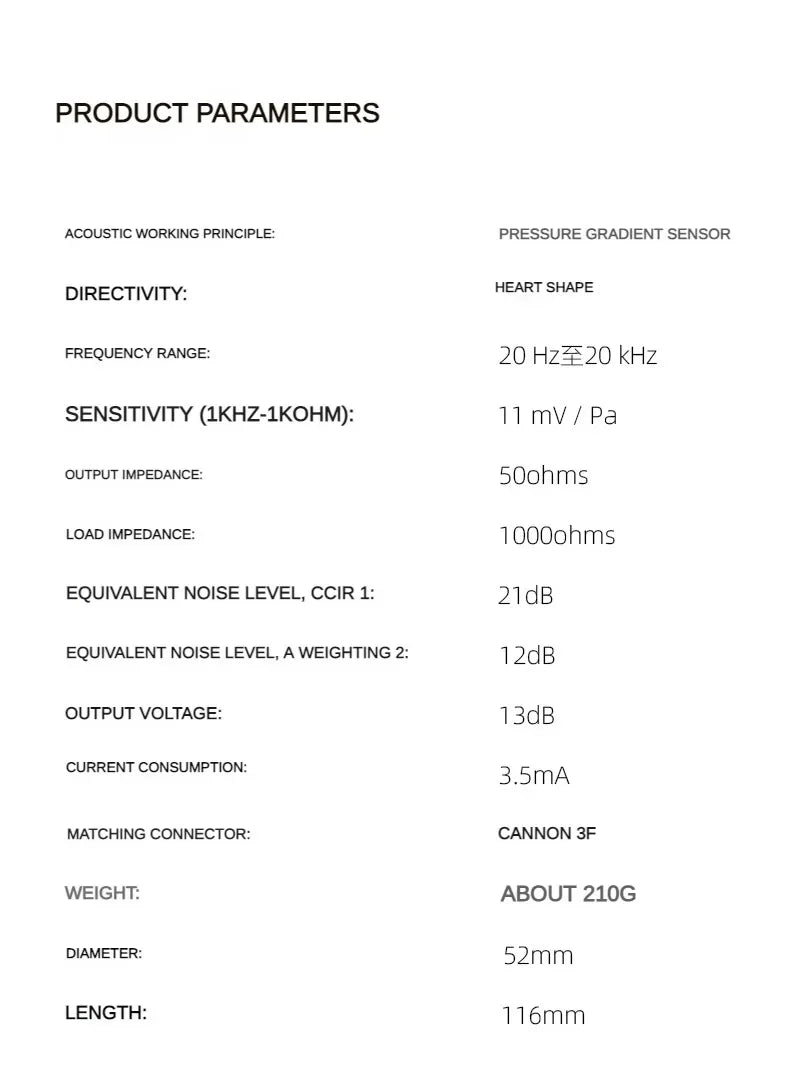 High Sensitivity Recording Mic