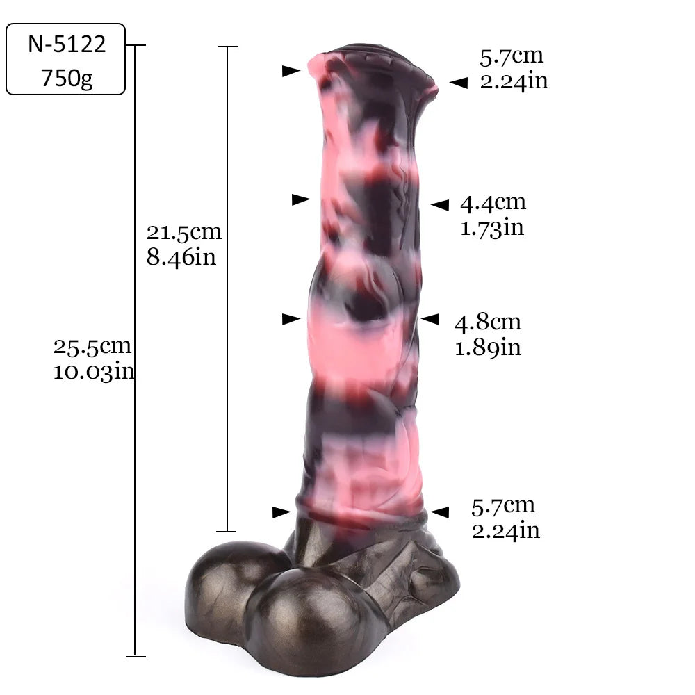 Fantasy Horse Knot Silicone Dildo — Premium Liquid Silicone