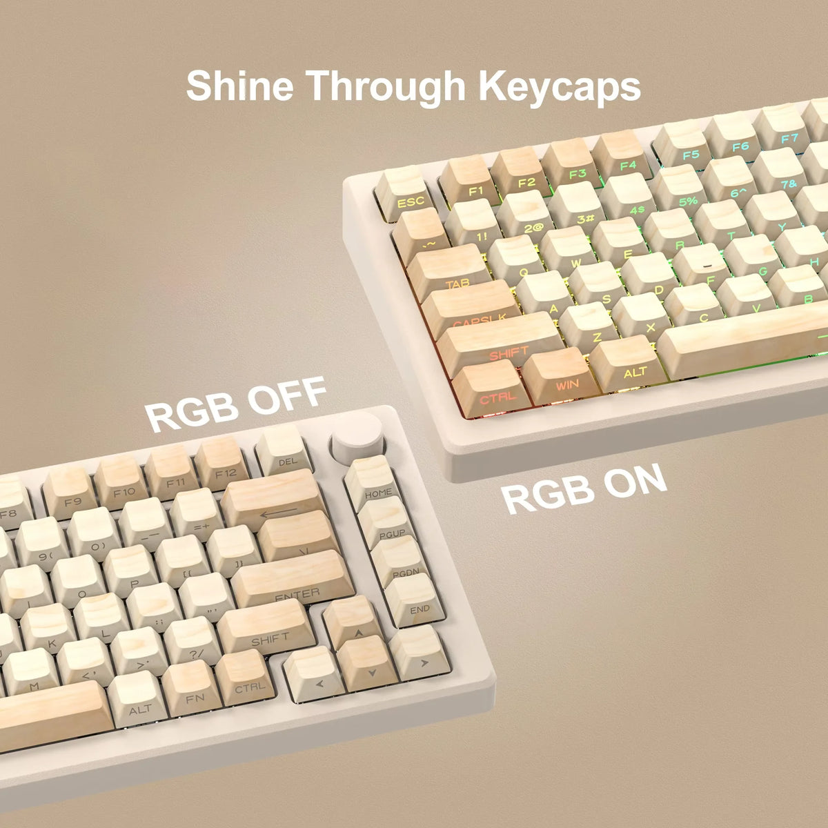 Wooden PBT Keycaps