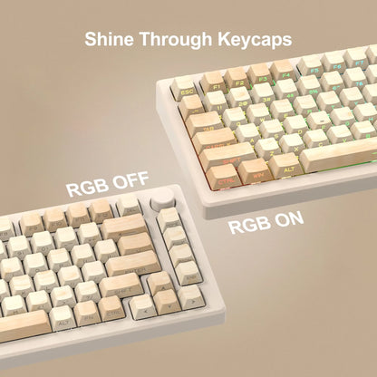 Wooden PBT Keycaps