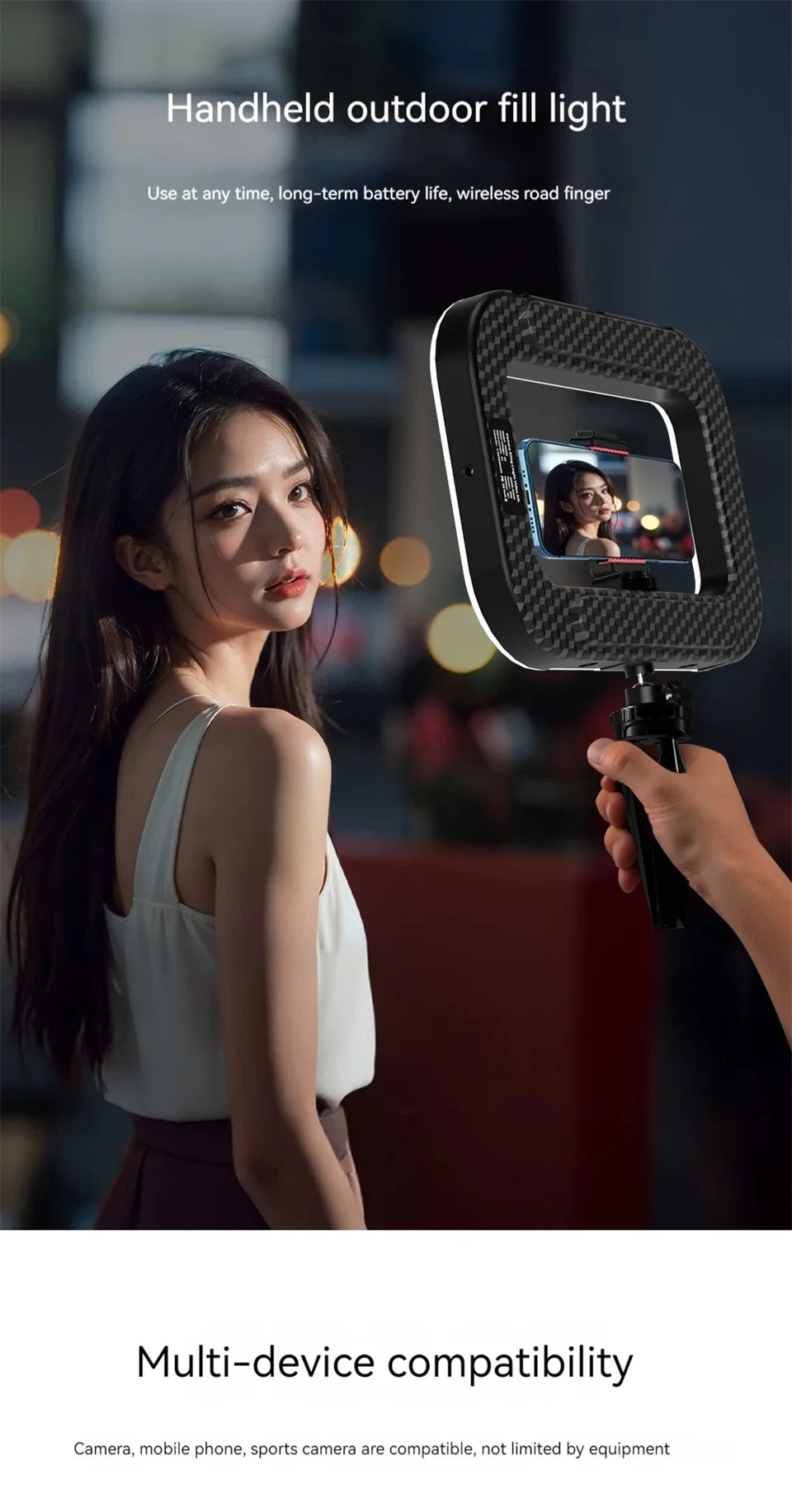 Desktop Streaming Light Tripod