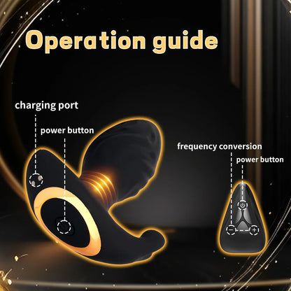 Telescopic Prostate Vibrator — Thrusting Wireless Remote