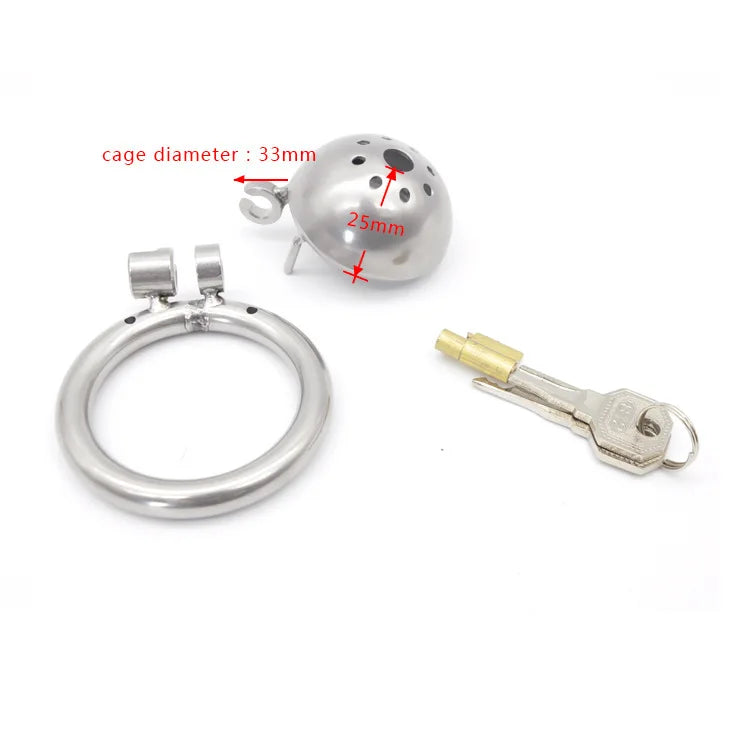 Hand Polished Steel Chastity Cage