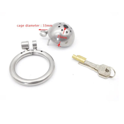 Hand Polished Steel Chastity Cage