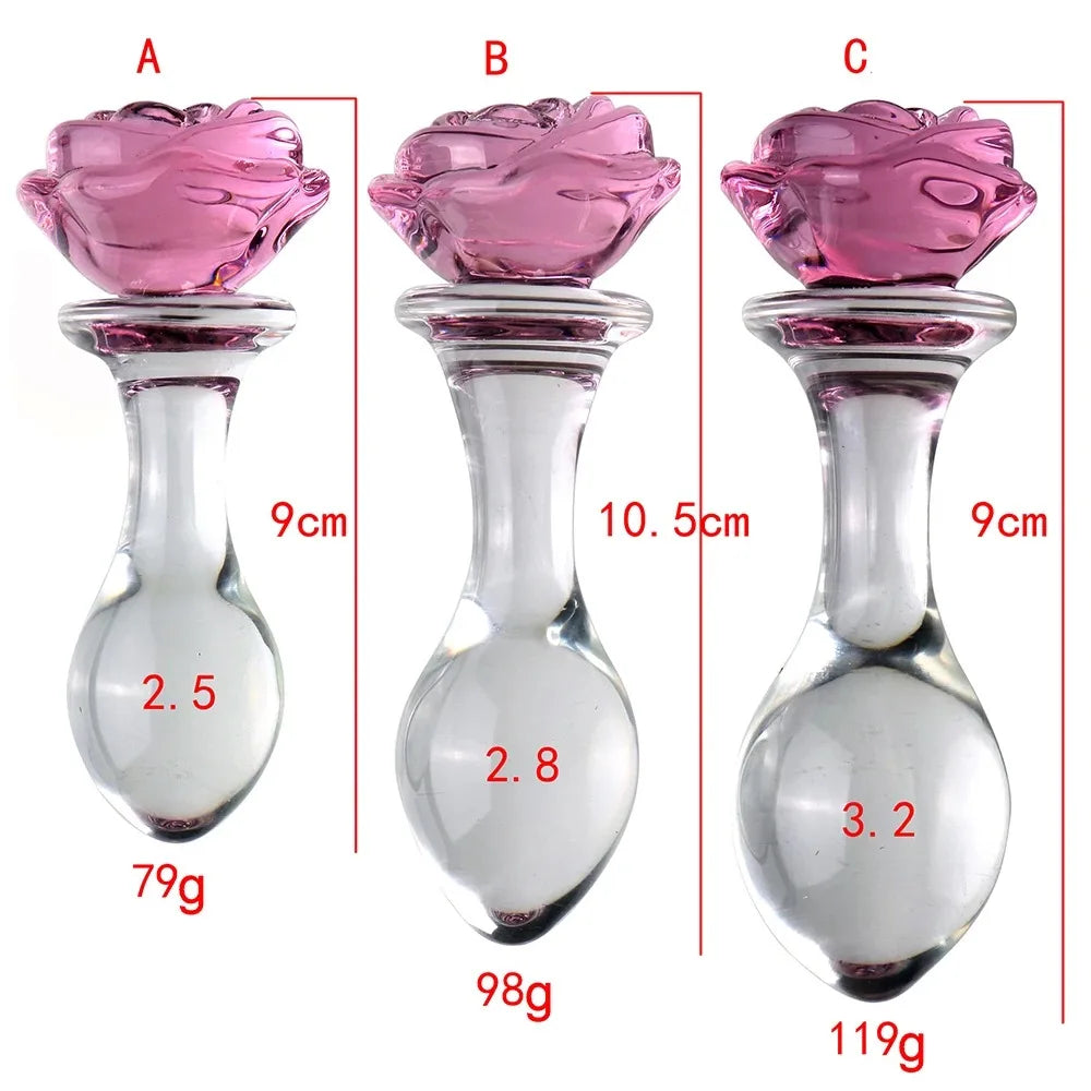 Rose Flower Luxury Glass plus Set