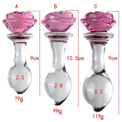 Rose Flower Luxury Glass plus Set