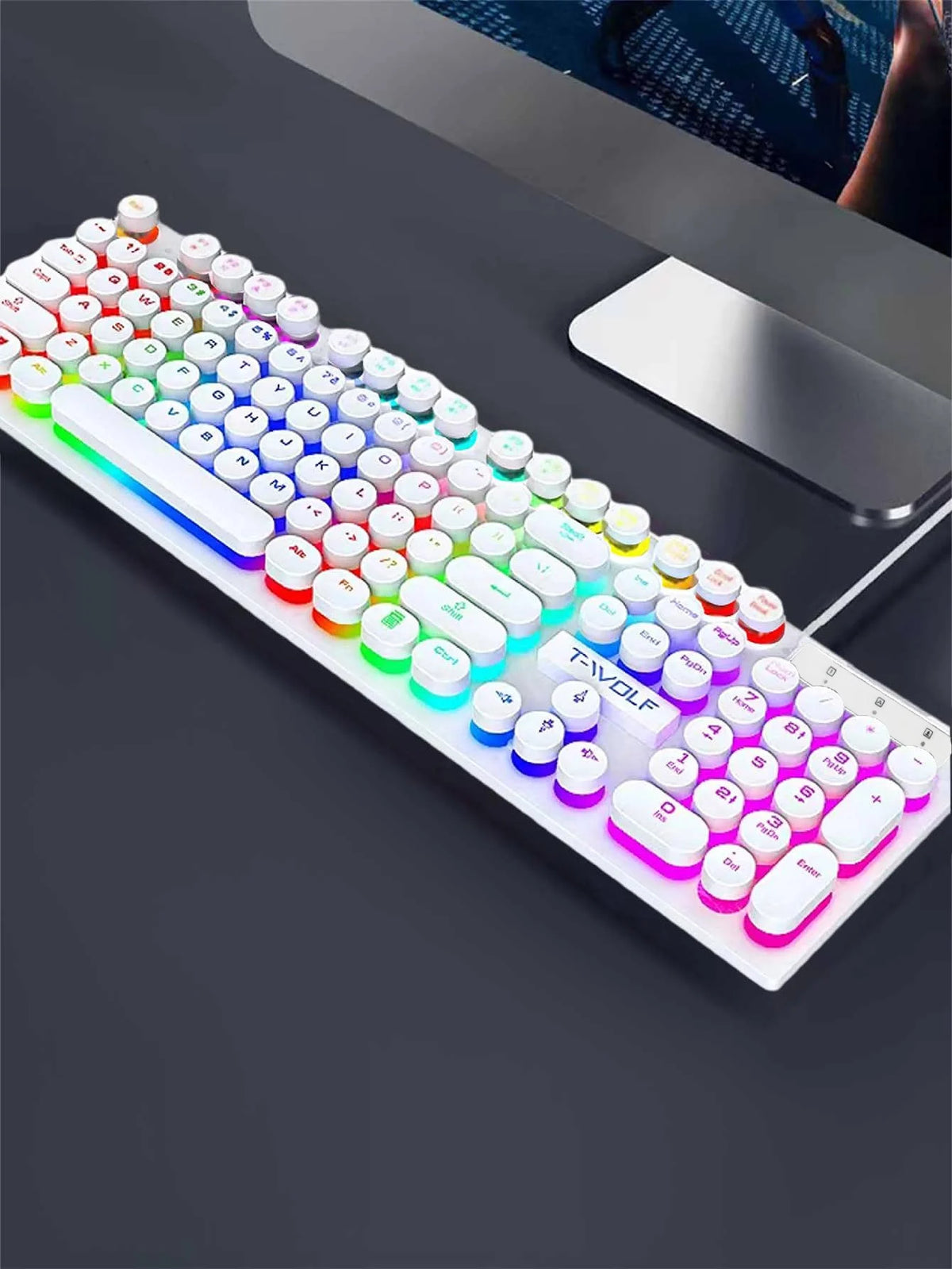 Mechanical-Style Wired Keyboard