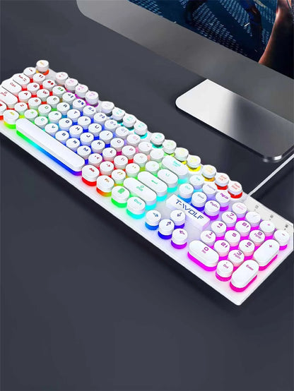 Mechanical-Style Wired Keyboard